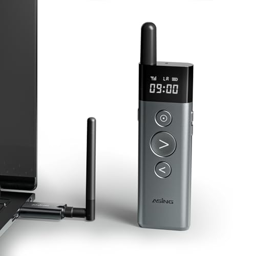 Image of ASING 980ft Long-Range Wireless Presentation Remote for PowerPoint | Spotlight, Magnifier,Advanced Digital Highlighting, Air Mouse,Universal wireless clicker, LED Screen, Slide Advancer, USB‑C