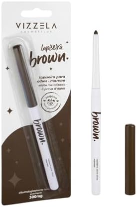 Lapiseira Olhos Brown Marrom Metalizado À Prova D’Água Original V...
