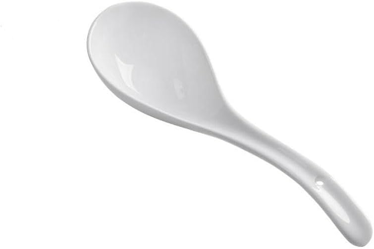 Spoons,soup spoons,Spoons for Cooking Kitchen Household Soup Spoon Ceramic Soup Spoon Hot Pot Spoon Restaurant Large Long Handle Spoon Dinner Spoon Teaspoons, White
