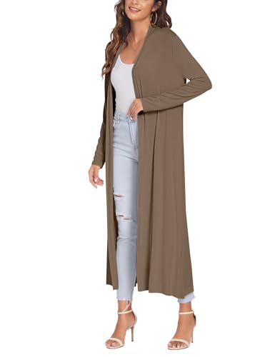 Image of Bluetime Women Floor Length Open Front Cardigan
