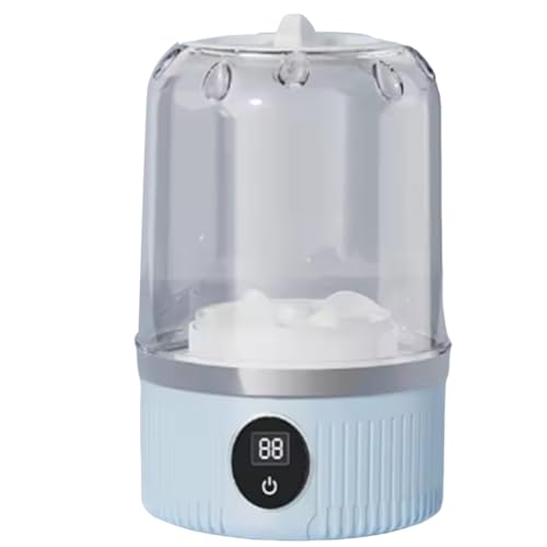 Fangxuee Lavadora Inalámbrica Portátil para Ropa Interior, 1 L, Minilavadora de, Cubo Deshidratable para Ropa, Color Azul.