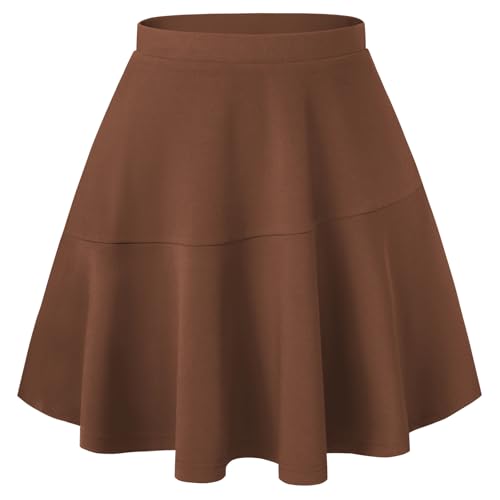 Kate Kasin 2025 Fall Mini Skirt for Women, Pleated Flowy Short Skirts, High Waisted Flared Skater Skirt