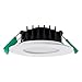 LED Einbaustrahler Dimmbar 8W Einbauleuchte LED Spots Ultra Flach 230V IP44, mit CCT-Farbänderung 3000K Warmweiß/ 4000K Neutralweiß/ 5700K Kaltweiss, Φ70-80MM Deckenspot für Bad,Küche,Außen,Weiss,1er