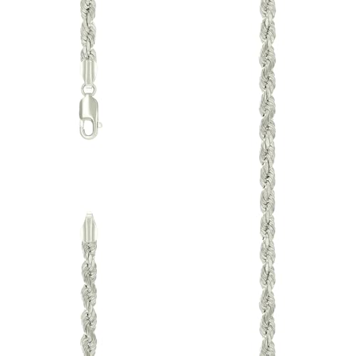 Chaîne creuse en argent sterling 925 robuste et légère pour un port quotidien
