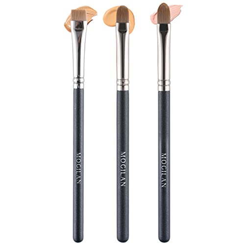 Mogilna Concealer Brushes For Eyebrows Professional Flat Definer Brush Smal Flat Concealer Brush Under Eye Vegan Soft For Liquid Cream Foundation Eyes Primer Blending Eyeliner Defining 212/213/214 #TOP6