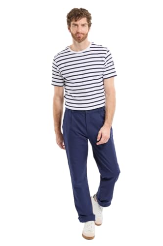 Pantalon coupe droite en coton GABARE anti-déformation confortable