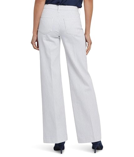 NYDJ Women's Teresa Wide Leg Button Fly Jeans in Palencia Stripe2