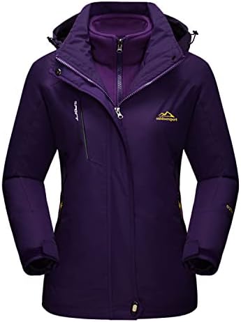 MAGCOMSEN Women Ski Jacket Waterproof Jacket Winter Coats Fleece Lined Jacket Rain Jacket Snow Jacket Winter Jacket Skiing