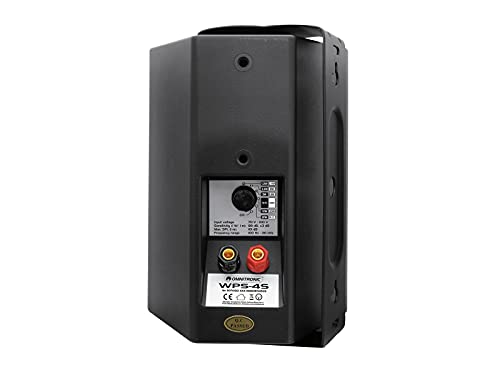 Altavoz de 2 vías Omnitronic elegante acabado negro con conexión estable de cable 4