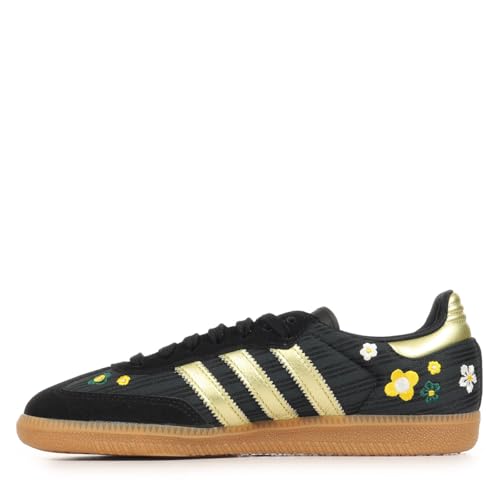 Image of adidas Samba Og W Women's 3 Gold Stripes Floral Limt EDI Trainers (Black Gold, US 6.5)
