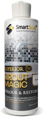 Smartseal Grout Magic – Black, 237ml – Professional Reviver & Colour Restorer – Long-Lasting Sealer Superior to Grout Pens & Paint – 15-Year Durability