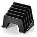 Officemate Recycled Incline Mail Sorter, 5 Sections, Envelopes, 8 X 5.5 X 6, Black