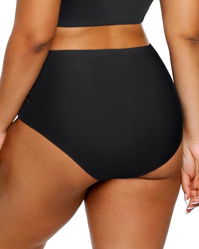 Daci Women Swim Bottoms High Waisted Bikini Bottoms Strappy Full Coverage Plus Size Bathing Suit Bottoms2