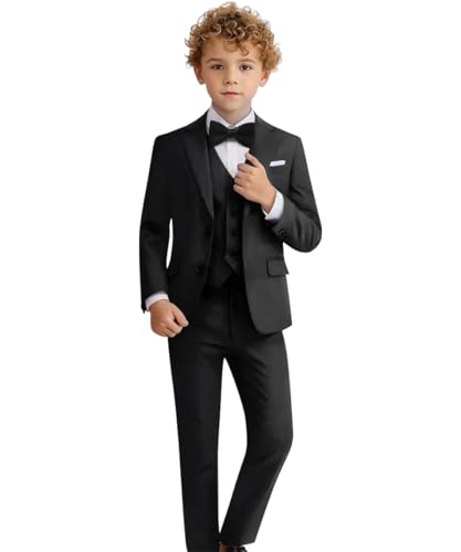 Boys Suits,Children's Formal Suits for Toddler Boy Silm Fit Suit Black Size 8
