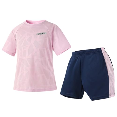 Amur Leopard Survêtement Fille Ensemble Jogging Enfant Garçon Set 2pcs d'Été T-shirt à Manches...