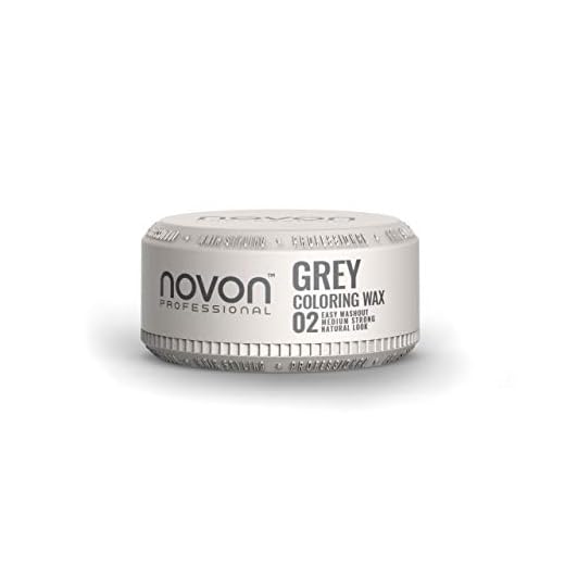 3 x Novon Professional Coloring Wax - 02 GREY - 100ml - Farbwax Silver Ash Wax - Hair Wachs - Effekte setzen