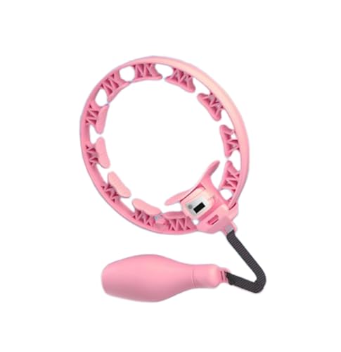 Qztuory スマートフラフープ ダイエット用 サイズ調整可 組み立て式 腰回し 運動器具 脂肪燃焼 エクササイズ 体幹トレーニング 男女兼用 (40〜80kgまで対応,ピンク)