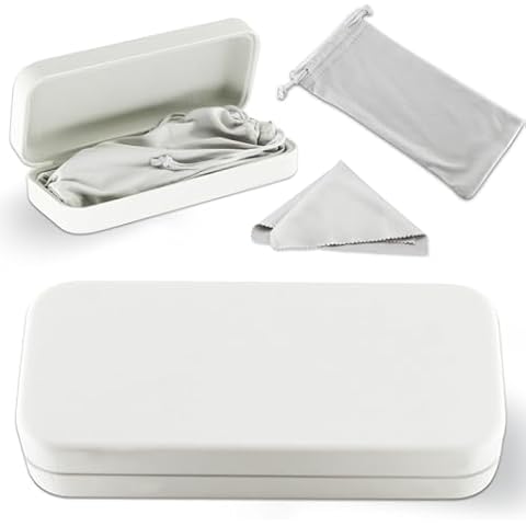 SMARTTOP Hard Shell Eyeglass Case- Glass Case With Cleaning Bag Cloth Glasses Case hard shell for men women Cover