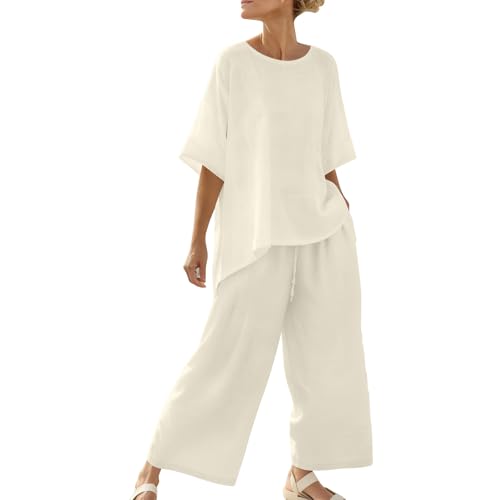 Ensemble cordon de serrage femme avec pantalon large à poches pratiques