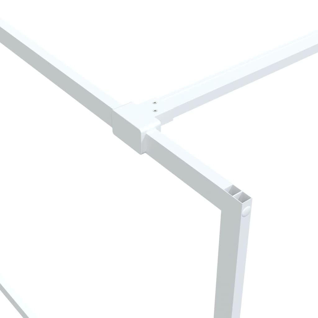 Mampara de ducha de cristal templado (115 x 195 cm, con marco de aluminio, ajustable, para ducha a pie)