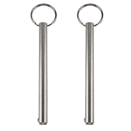 2 Pack Large Size Quick Release Pin, Diameter 0.394"(10Mm), Overall Length 4.72"(120Mm), Usable Length 4.13"(105Mm), Full 316 Stainless Steel, Bimini Top Pin, Marine Hardware #TOP2
