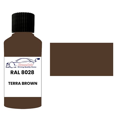 Xtremeauto RAL 8028 Terra brown GLOSS TOUCH UP PAINT BRUSH REPAIR SCRATCH UPVC PVC METAL WOOD
