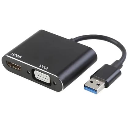 Adaptador USB 3.0 Para HDMI VGA Conversor Vídeo 1080p