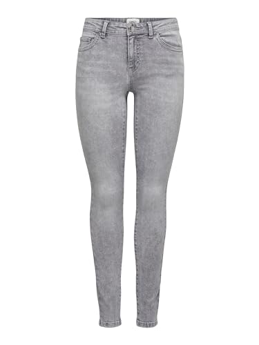 ONLY Damen Onlwauw Life Mid Sk Bj694 Noos Jeans, Medium Grey Denim, M EU – Ansicht 1