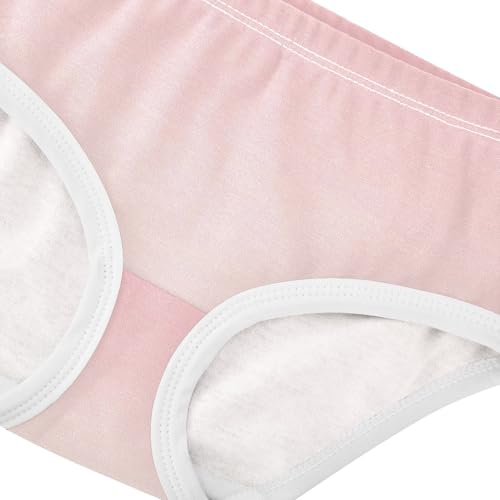 Joisal Blush Pink Linen Gradient Girl Panties Cute Girls Underwear Toddlers Cotton Florals Kids Undies Briefs 2t4