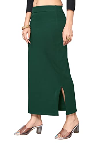 Image of Yashika Women Yashika Women's Full Elastic Lycra Blend Saree Shapewear Petticoat(New-Shape Sky Blue-XL)