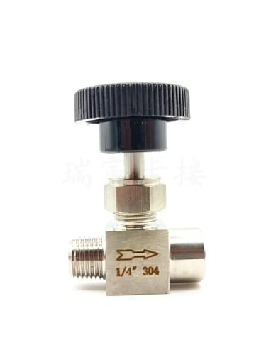 Vanne à aiguille acier inoxydable 304 réglable pour fluide stable