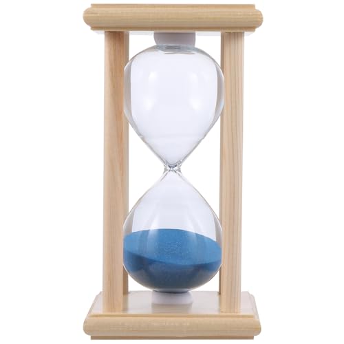 Temporizador de reloj de arena de madera de 15 minutos con diseño transparente 2