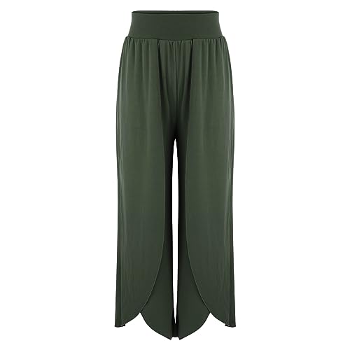 Rouingdd Culottes Hosen Damen Leichte Sommerhose, Damen Wickelhose mit...