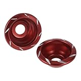 HEROFFIX 12mm Motorrad Slider Rahmen Aluminiumlegierung Rad Verkleidung Schutz Crash Pad Schutzblech 55mm 23mm Rot 2 Stück