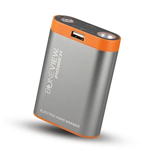 BoneView Hand Warmer Phone Charger - HotPocket Lithium Ion Battery Pack, Up to 115 Degree Heat for 6 Hours, Charge Phones, Flashlight, Rechargeable 7200mAh Portable Power Bank (HotPocket)