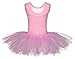 Produktbild tanzmuster ® Ballettkleid Mädchen Tutu - Lottie - aus weichem Baumwollmaterial mit Spitzeneinsatz vorn und Tuturock Trikot fürs Kinder Ballett in rosa, Größe:116/122