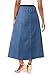 Jessica London Plus Size Stretch Denim Long Skirt - Pull-On Elastic Waist, Jean Fabric, A-Line - 24, Medium Stonewash