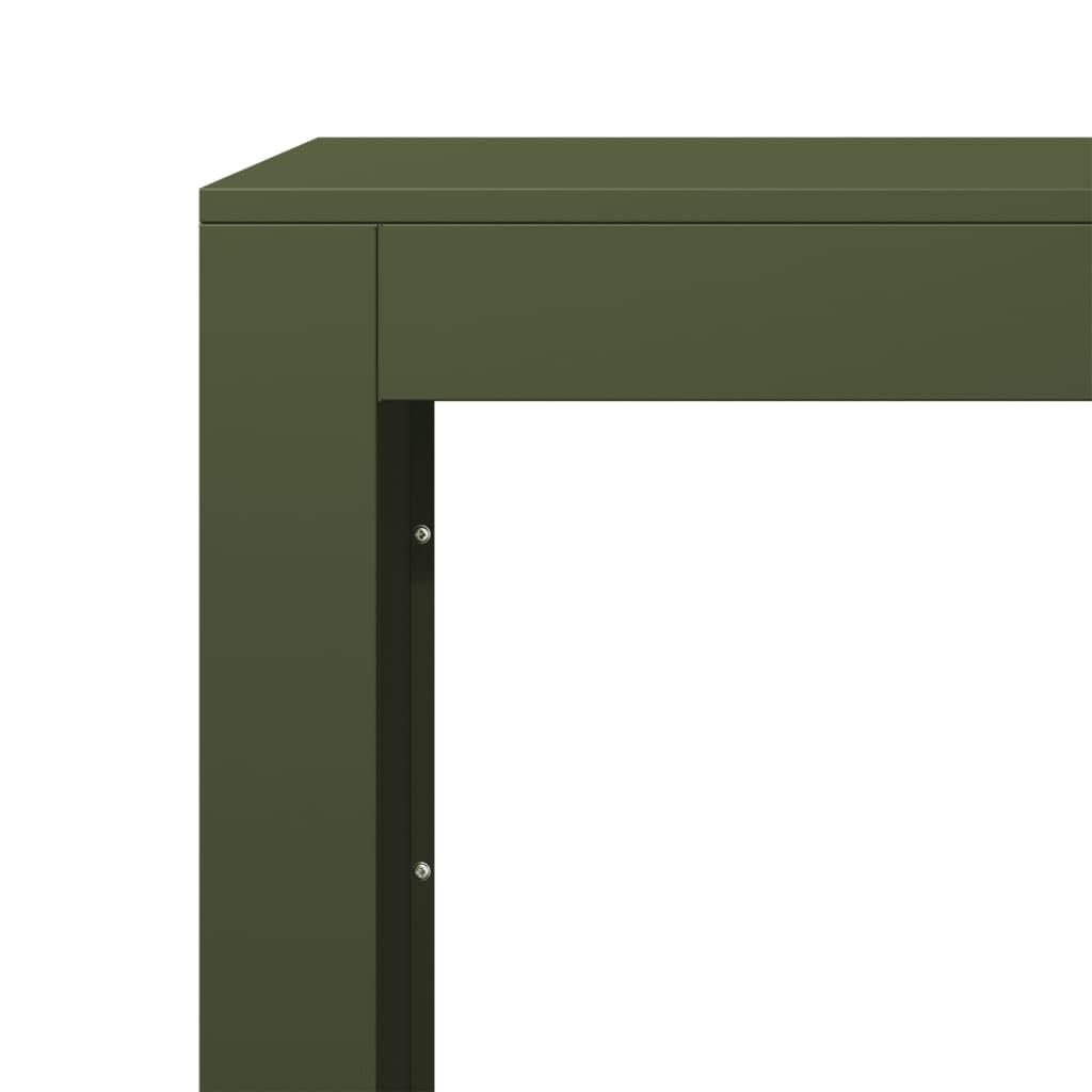 Zielony stojak na drewno zewnętrzne, 100 x 40 x 60 cm, stalowy stojak do efektywnego przechowywania drewna, chroni przed gniciem i utrzymuje suchość.