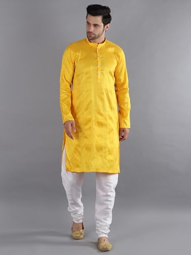 Image of Uri and MacKenzie Embroidery Silk Men's Kurta Pyjama Set