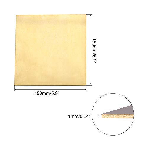 Sourcing map Lamiera di ottone, lastre di metallo