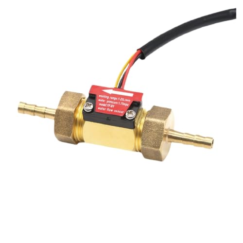 Capteur de débit d'eau G1/2 débitmètre laiton effet Hall tube souple