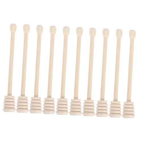 OFFSCH Simple Honey Stick Set 10pcs Wooden Honey Stirrer for Tea Coffee Jam Food