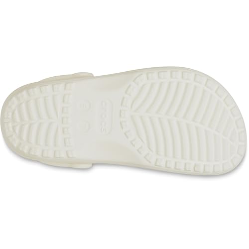Crocs Unisex-Adult Classic Clogs with Floral Cut Out Design Chalk Men's 9 Women's 11 Medium3