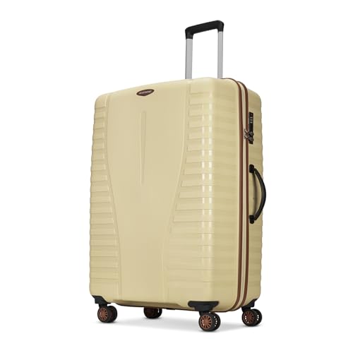 Image of Aristocrat Airpro-Max 77.5 cm Check-in Large Size Trolley Bag, Lightweight Polypropylene Case Luggage with 8 Wheels, Combination Lock, Travel-Friendly, 3-Yr International Warranty, Mojave Desert