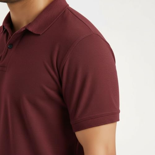 Image of Men's Premium Cotton Pique Polo T-Shirt, Classic Fit Short Sleeve Casual Summer Shirt, Soft & Breathable Fashion Polo
