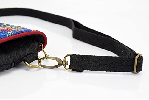 Embroidered Crossbody Bag for Women Handbags Wristlet Wallet Bag Cell-phone Pouch Coin Purse Cute Mini Vintage3