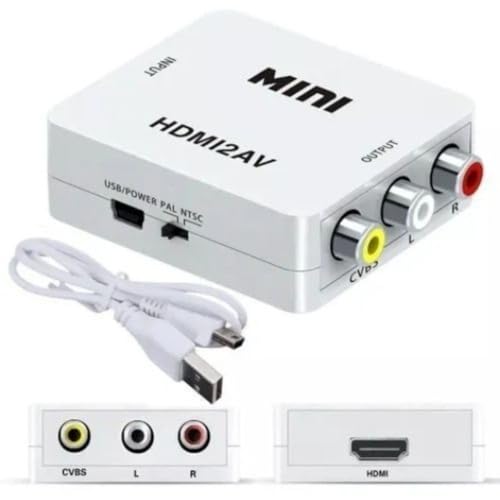 Mini Adaptador Conversor De Hdmi P/Video RCA Cabo HDMI Conversor TV