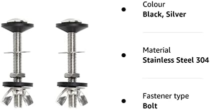 2 Pcs Toilet Tank Bolts Toilet Tank Fixing Kit Stainless Steel Toilet Close Coupling Toilet Cistern Bolts for Toilet Close Coupled Toilet Kit