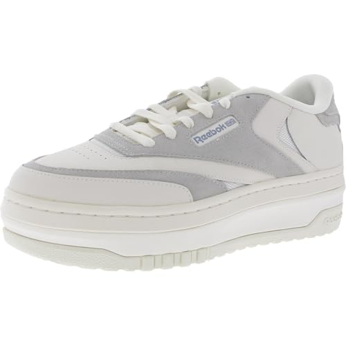 Reebok Women's Club C Extra Sneaker, Chalk/Pure Grey 2/Vintage Blue, Women's Size 11