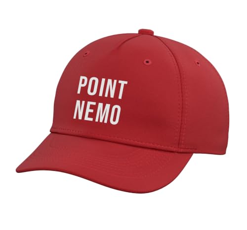 Point Nemo Adjustable Printed Baseball Hat, Red